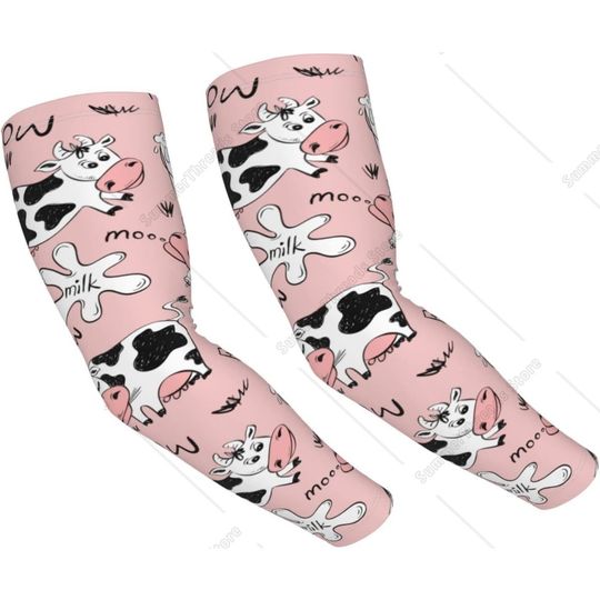 Discover Nice cow arm sleeve anti-uv gardening farm silk ice sleeves non-slip tattoo