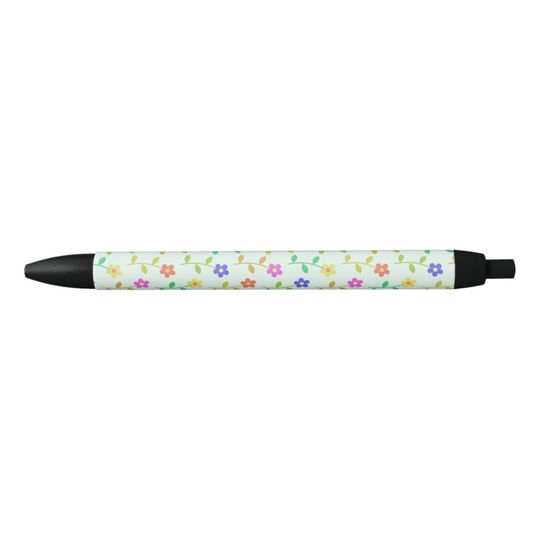 Discover Colorful Flowers, Floral Pattern, Greenery, Boho Pen