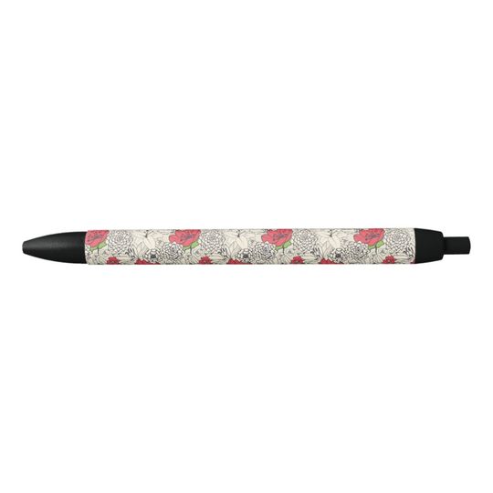 Discover Poppy Flower Garden Pattern Pen