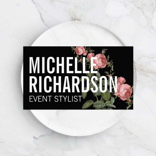 Discover Vintage Florals on Black Pen