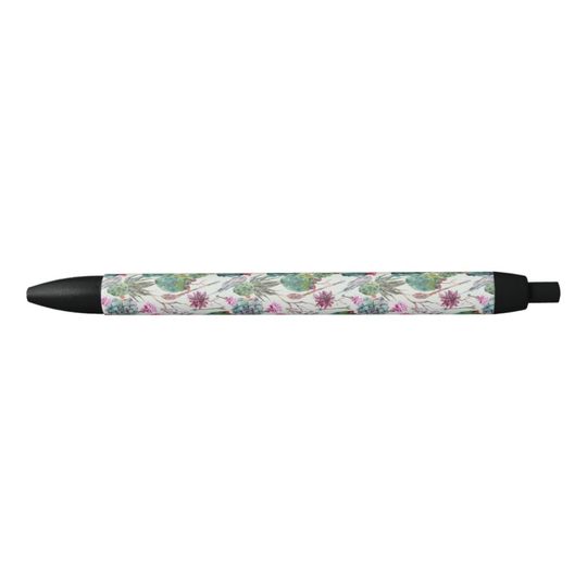 Discover Exotic Boho Watercolor Cactus & Succulent Pattern Pen