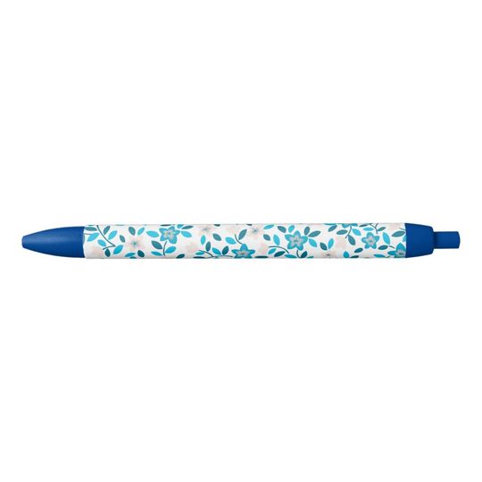 Discover Cute white blue seamless spring flowers patterns pen