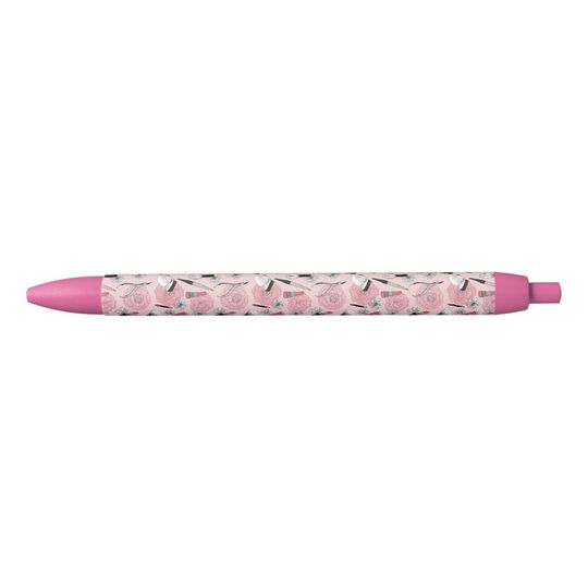 Discover Pink Floral Beauty Products Pattern Pen
