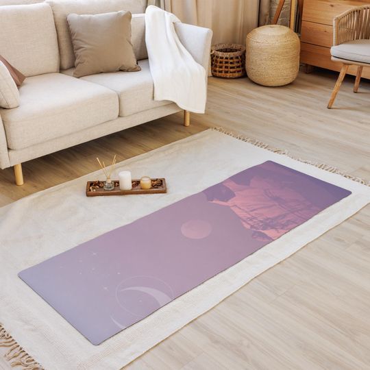 Discover Moon Dusk Mountain Yoga Mat for Mindful Practice,