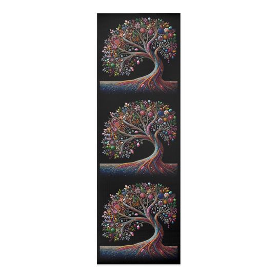 Discover Yoga Mat, Colorful Curved Yoga Tree