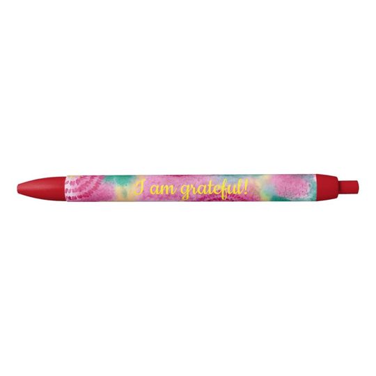 Discover I am grateful, abstract watercolor circle patterns pen
