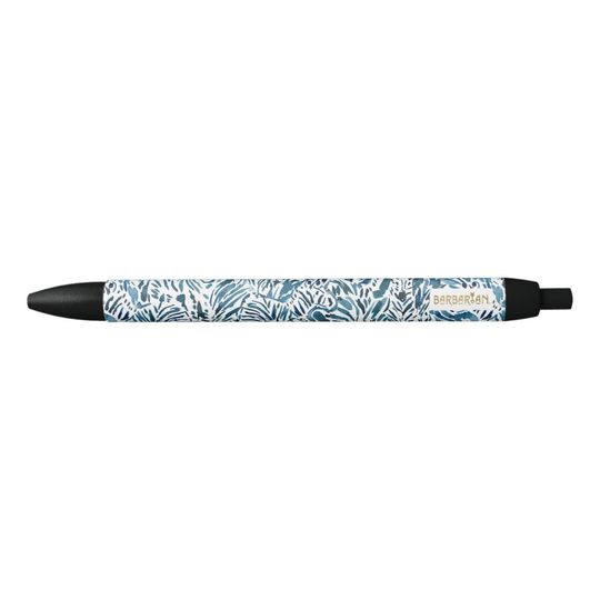 Discover Indigo Zebra Print Pen