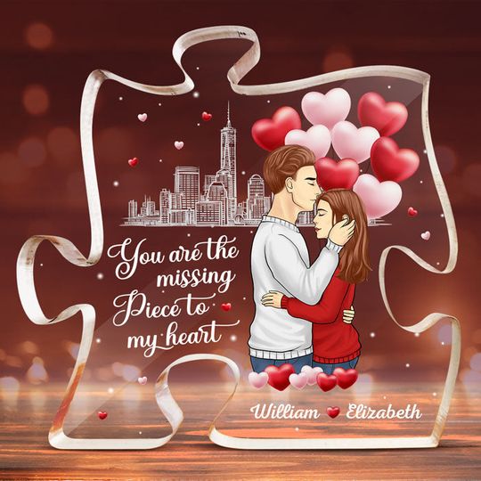 Discover You Will Forever Be My Always - Couple Personalized Custom Puzzle Shaped Acrylic Plaque