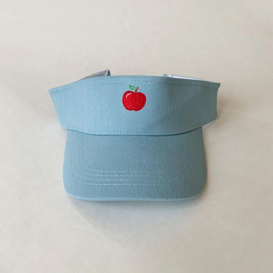 Discover Apple Embroidered Visor Cotton Visor