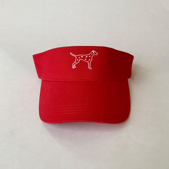 Discover Dalmatian Outline Embroidered Visor dog Visor Embroidered Cotton Visor