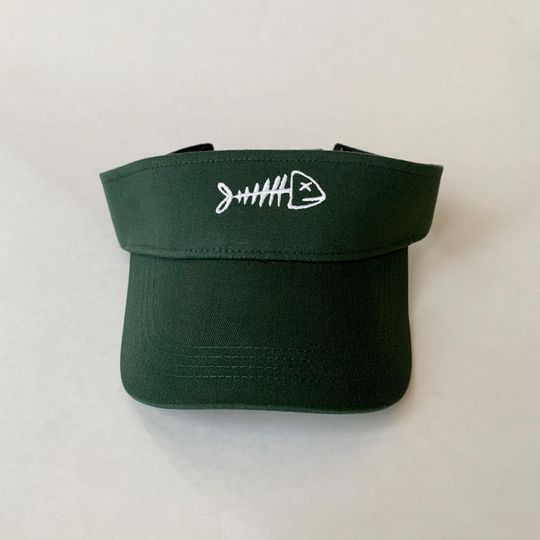 Discover Fish Bone Embroidered Visor Cotton Visor