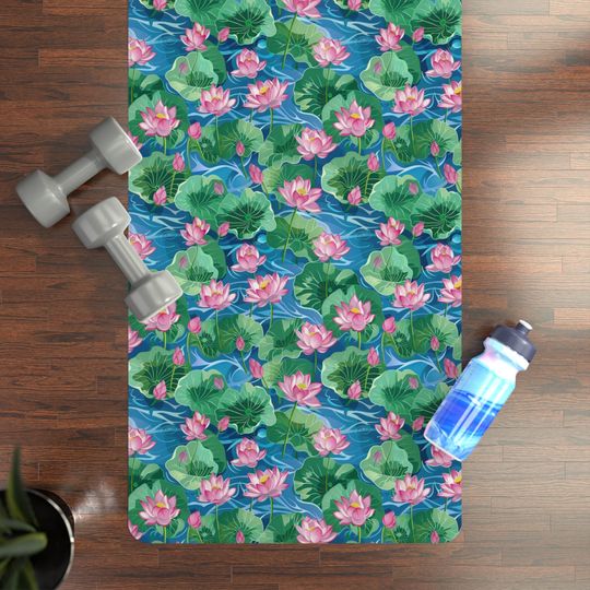 Discover Lotus Flowers Foam Yoga Mats