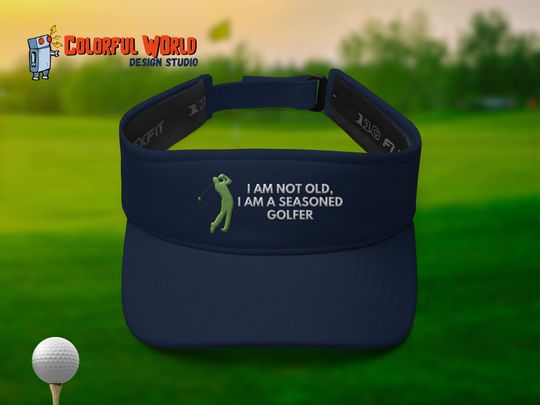 Discover Im Not Old I Am A Seasoned Golfer Hat Visor | Funny Golf Embroidered Sun Visor | Hat Gift for Golfers