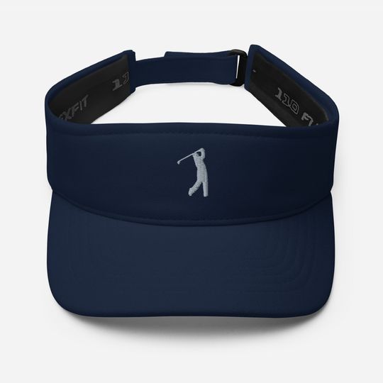 Discover Embroidered golf visor, white embroidery, golf visors for men, golf gifts for men, Christmas gift, golf visor..