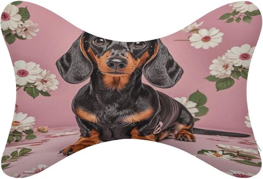 Discover Dachshund Florals Neck Bone Pillows