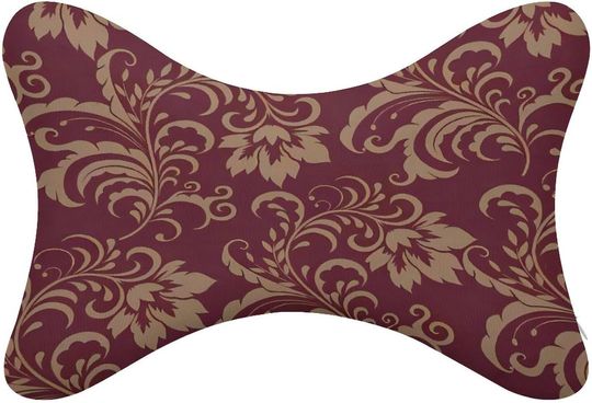 Discover Vintage Victorian Damask Maroon Neck Bone Pillows