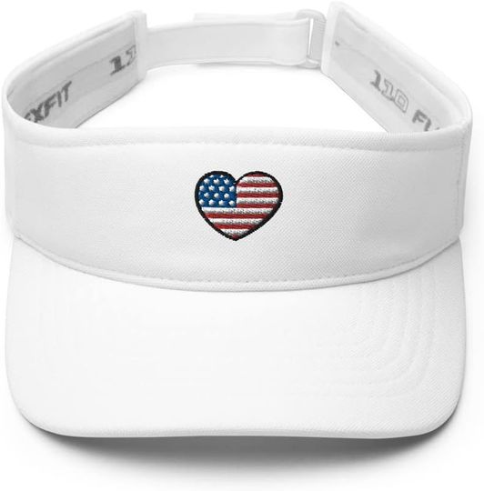 Discover 4th of July Visor, Embroidered 4th of July hat for Women, Men, 4th of July Gifts, American Flag Heart Visor.