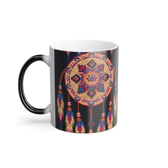 Discover Color-Changing Dreamcatcher Mug - Boho Chic Ceramics, Unique Gift for Coffee Lovers