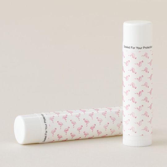 Discover Pink Flamingo Birthday Party Pattern Lip Balm