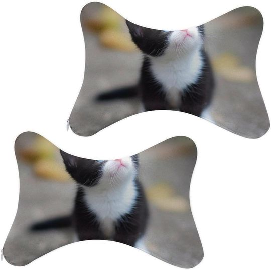 Discover Fashion Black and White Cute Black Cat  Bone Neck Bone Pillows