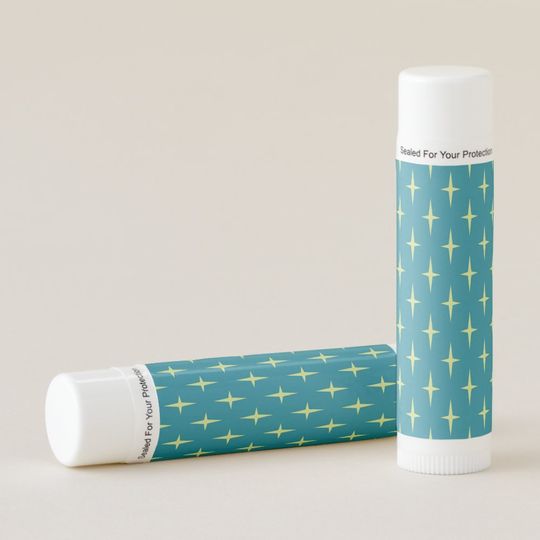 Discover Retro Atomic Age Star Pattern Lip Balm