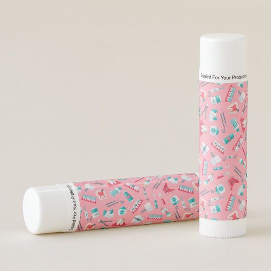 Discover Pink Dental Pattern Lip Balm