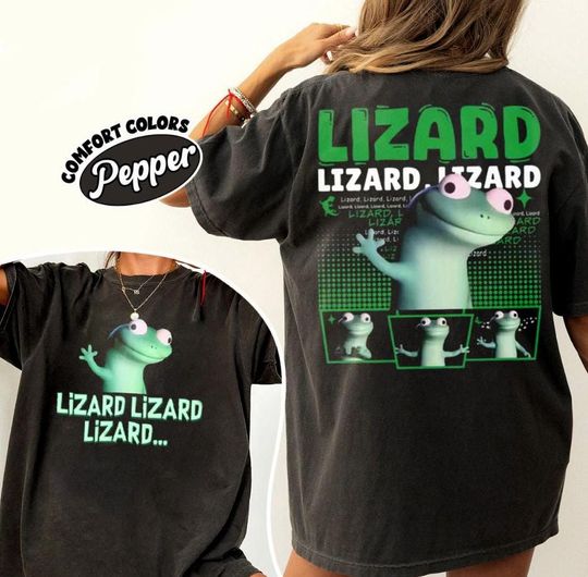 Discover Lizard Funny Meme 2 Side Shirt, Lizard Lizard Lizard T-Shirt, Lizard Button Tee