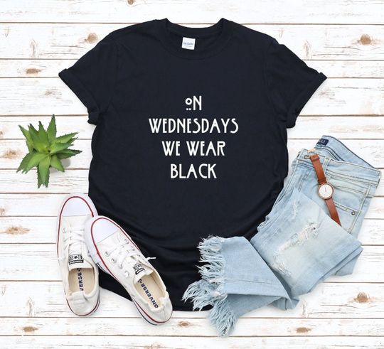 Discover On Wednesdays We Wear Black Shirt, addams family Shirt, wednesday addams Shirt