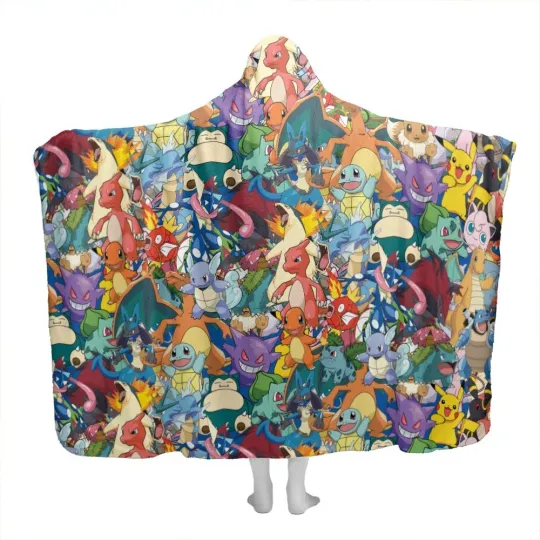 Discover Magical Creatures Hooded Blanket – Cozy Fantasy Fleece Throw for Kids & Adults
