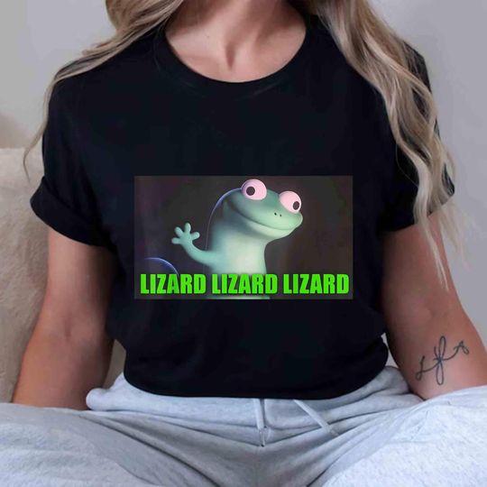 Discover Lizard Lizard Lizard Meme Shirt,  Meme Lizard Shirt, Lizard Shirt for Him or Her, Funny Weirdcore Humor Gen-Z