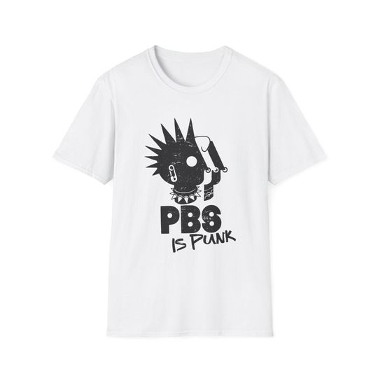 Discover PBS Is Punk T Shirt Funny Punk Rock Graphic Tee with Mohawk Skull Shirt