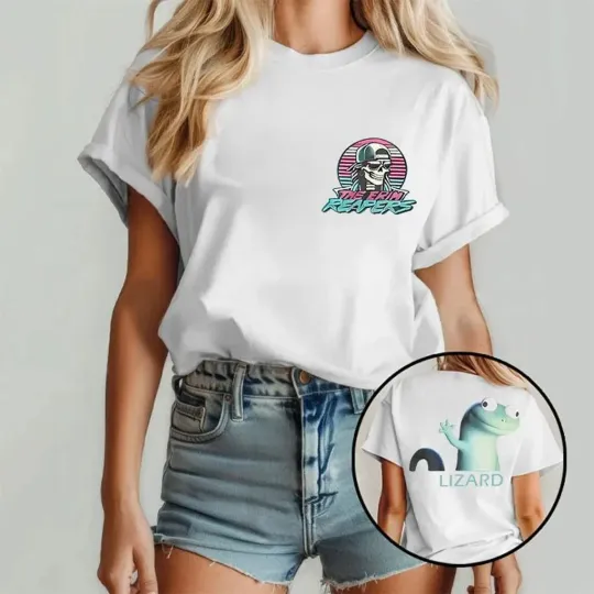 Discover Lizard Meme T-Shirt Viral Funny Button Lizard Tee Gift for Him or Her S-5XL