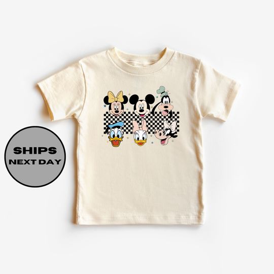 Discover Checkered Mickeyy And Friends Toddler T-Shirt, Checkered Disneyyy Toddler Shirt
