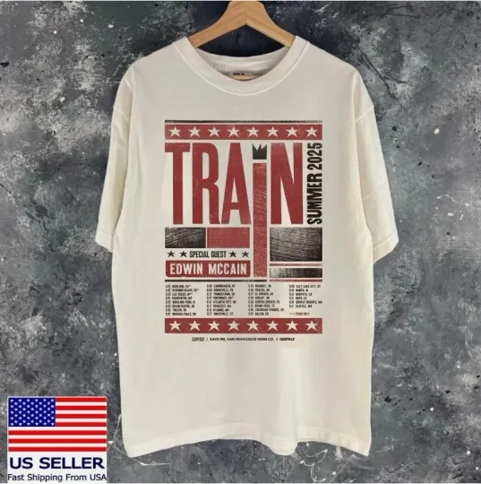 Discover Train Band 2025 North American Tour with Edwin McCain T Shirt