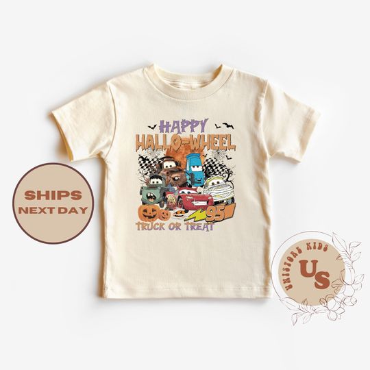 Discover Happy Halloween Pixar carss Kids Shirt, McQueen And Friends Halloween Toddler Shirt, Disneyyy Halloween Shirt, Halloween Baby Onesie