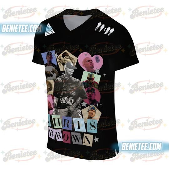 Discover TRENDY Chris Brown Tour Breezy Bowl XX V2 Football Jersey, Concert Retro 2025 Shirt