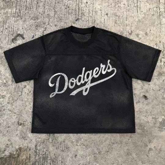 Discover Fashion Dodgers Print Mesh Jersey