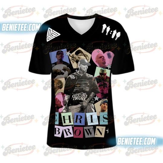 Discover TRENDY Chris Brown Tour Breezy Bowl XX V2 Football Jersey, Concert Retro 2025 Shirt