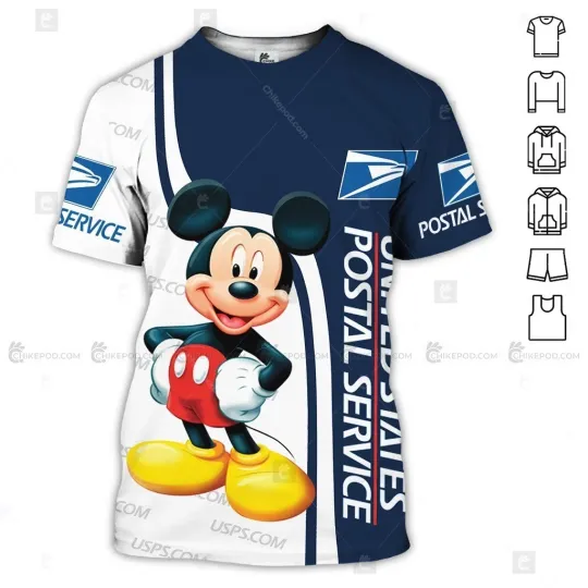Discover Mickeyy Postal Service 3D All Over Printed Shirt