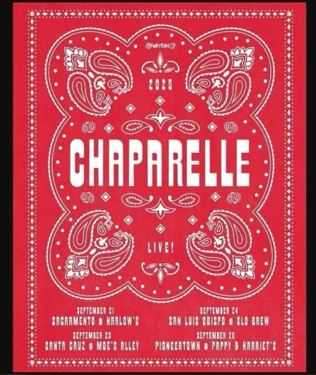 Discover Chaparelle September 21-26 2025 Tour Poster