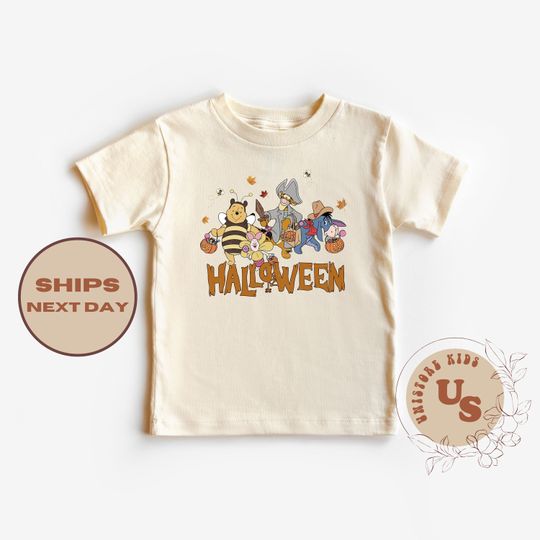 Discover Halloween winniee the poohh Toddler Shirt, Pooh And Friends Halloween Kids Shirt
