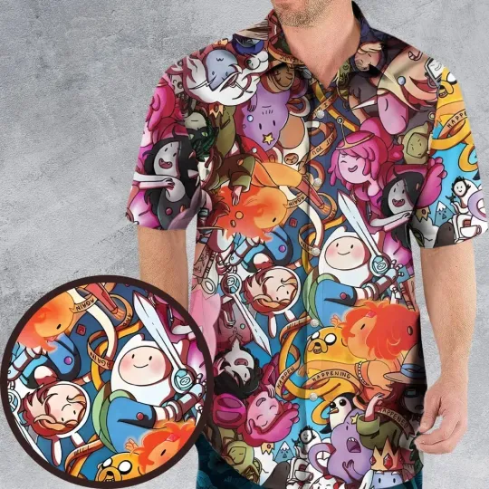 Discover Land of Ooo Adventure Time Hawaiian Shirt, Unisex Adult, S-5XL