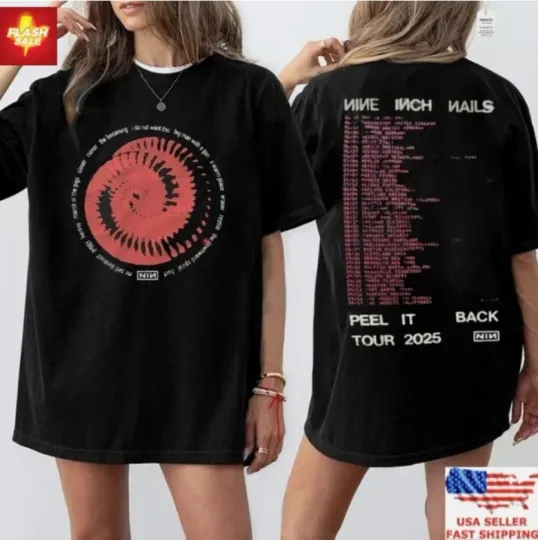 Discover Nine Inch Nails Peel It Back Tour 2025 Nin Red Spiral Unisex T Shirt