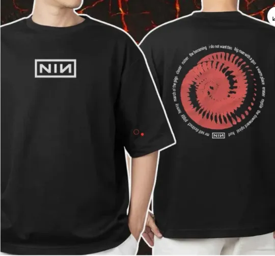 Discover Nine Inch Nails Peel It Back Tour 2025 Nin Red Spiral Unisex T-Shirt