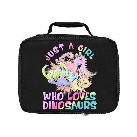 Discover Girl Dinosaur Lunch Bag  Just a Girl Who Loves Dinosaurs, Girl Dinosaur Gifts
