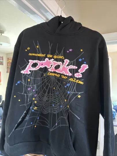 Discover sp5der hoodie large