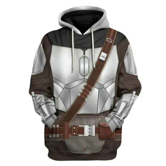 Discover Starr Warss The Mandalorian Hoodie Pullover Sweatshirt Cosplay Costume Jacket Coat