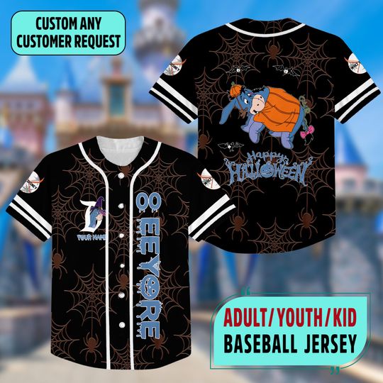 Discover Custom Disneyyy Eeyoree Halloween Baseball Jersey