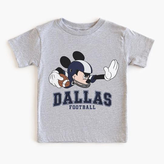 Discover Dallas Football Mickeyy Kids T-Shirt  Cute Game Day Graphic Tee for Toddlers & Youth, Sports Fan Shirt for Boys and Girls