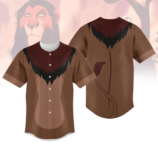 Discover Scar The lion kingg Cosplay Costume Happy Halloween Baseball Jersey Shirt